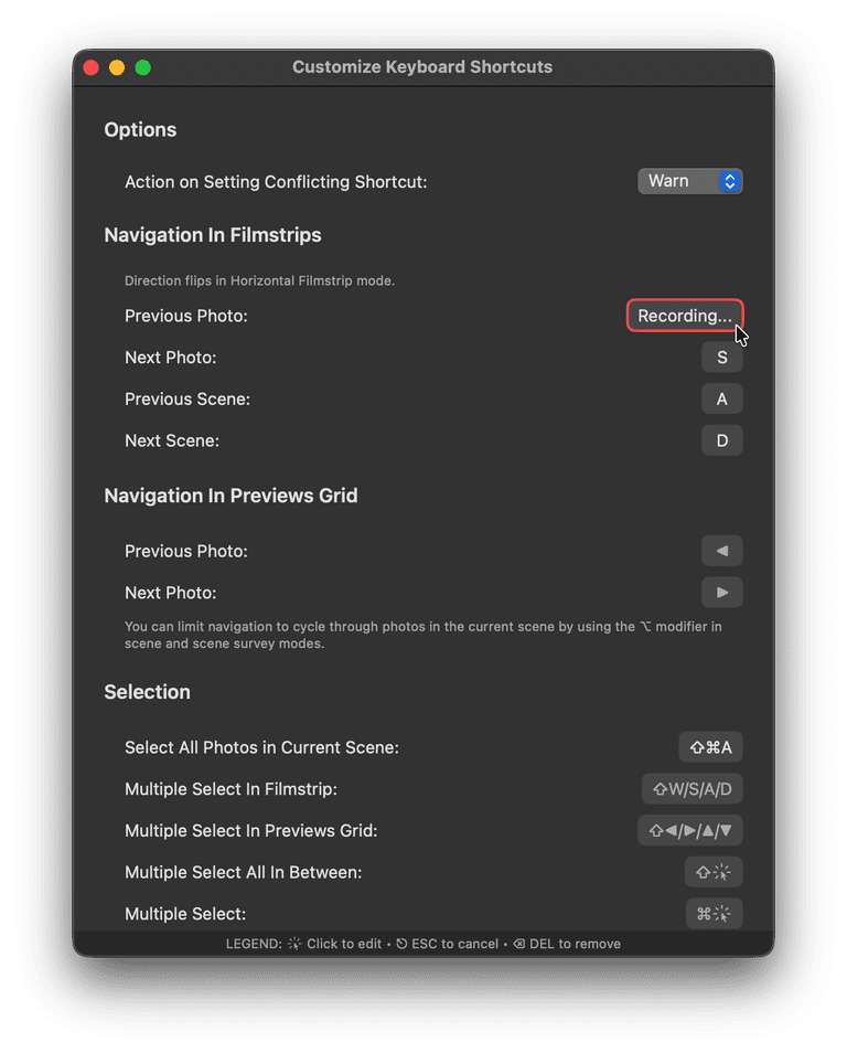 Custom Keyboard Shortcuts